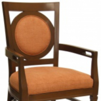 Cutout Wood Arm Chair