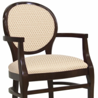 Round Back Wood Frame Chair
