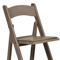 Beige Resin Folding Chair