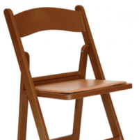Brown Resin Folding Chair