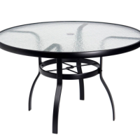 Obscure Glass Round Dining Table