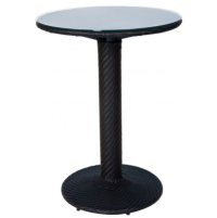 Woven Glass Top Bar Height Table