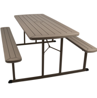 Brown Folding Picnic Table