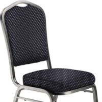 NPS 9364 Diamond Navy Fabric Silhouette Stack Chair