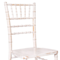 White Distressed Wood Chiavari Chair