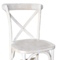 Whitewashed Crossback Barstool