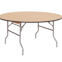 Round Wood Top Banquet Table Vinyl Edge