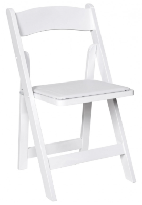 White Wood Folding Chair